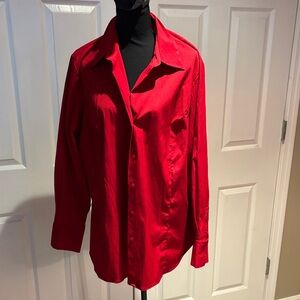 Venezia Bold Red Button Down Shirt